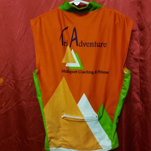 RARE VINTAGE Z-BIKEWEAR SLEEVLESS ZIP UP MESH BIKER TOP W/ZIP POCKET/S/EGPLC - Picture 6 of 9